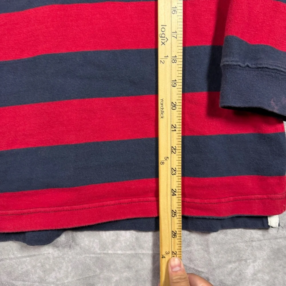 Gap Authentic Rugby Shirt Kids XXL Red Navy Striped Aardvarks Albuquerque 14-16